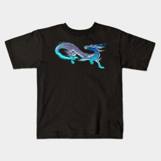 Isolated dragon in a dancing pose Kids T-Shirt